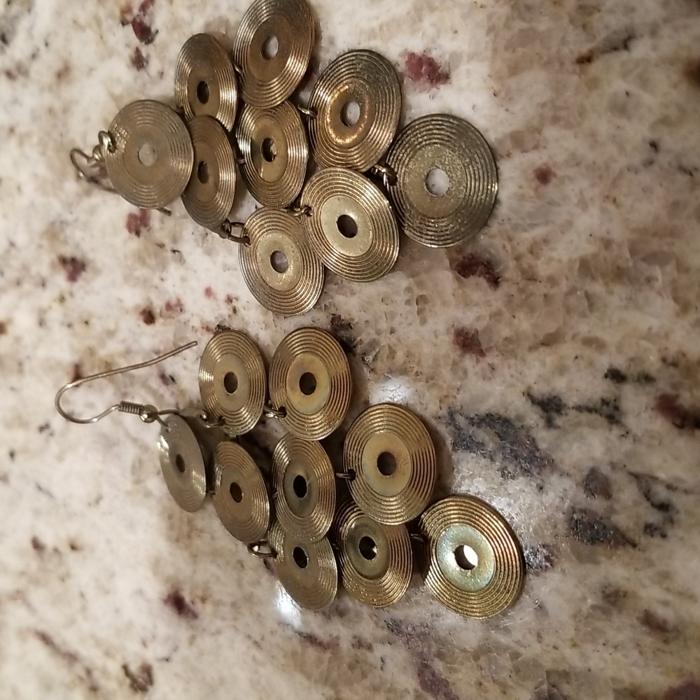 Cascading Disc Earrings - Picture 6 of 8
